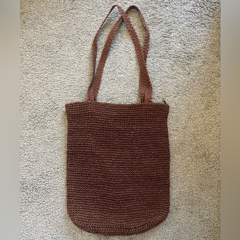Vintage Brown Straw Bag